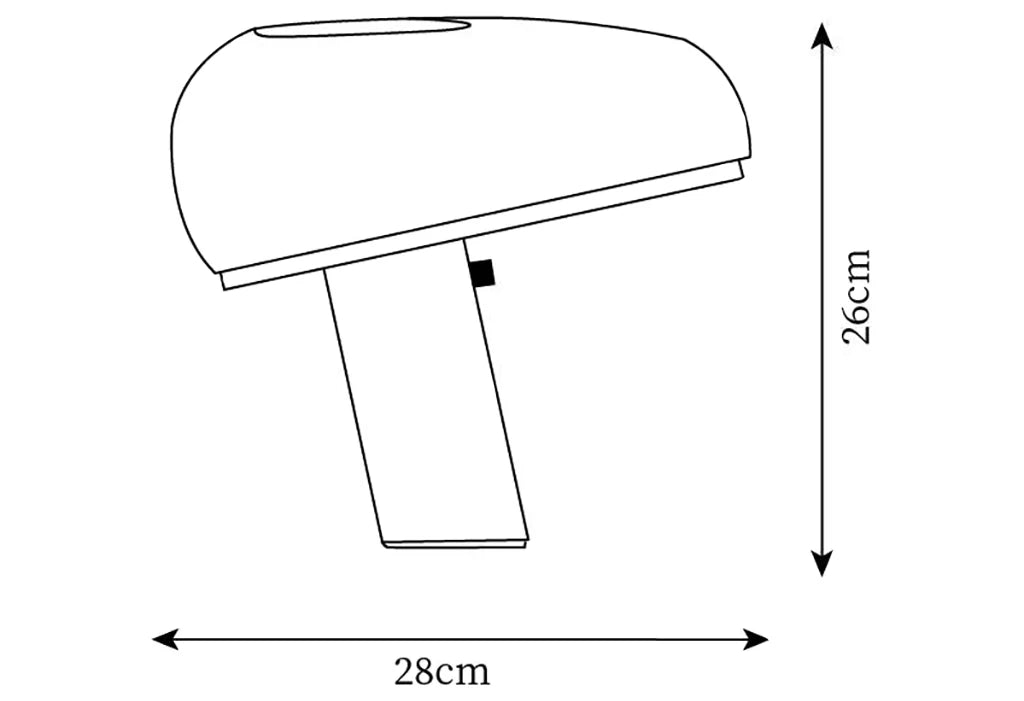 Lámpara de mesa de cristal de Snoopy de mármol